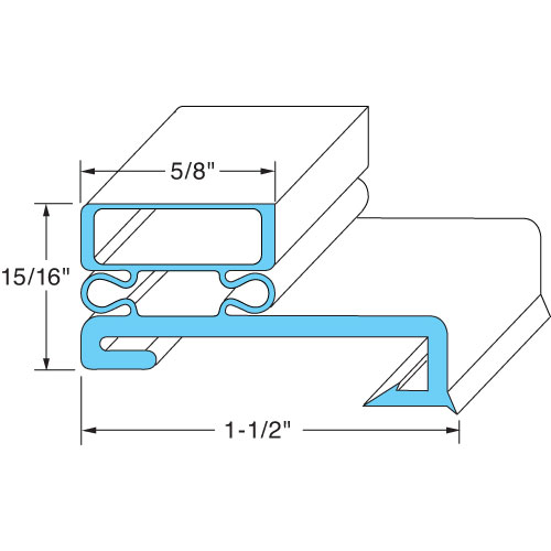 Victory VT50384301 Magnetic Door Gasket 25-1/8" X 25-3/4" X 5/8"