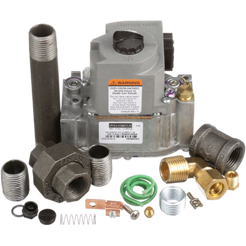 Blodgett 30216 NAT/LP Gas Safety Valve 1/2" W/1/2" X 5" Pipe Nipple 1/2" Union & Coupling 24V