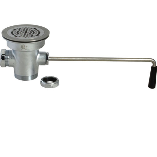 T&S Brass 3952 3-1/2" Sink Twist Handle Waist Drain W/ 2" NPS Outlet