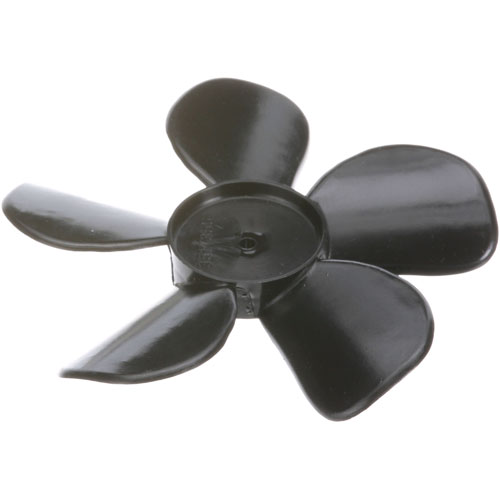 Delfield 3517356-S 5 Black Plastic Fan Blades, 5-1/2", CW Rotation, 3/16" Hole