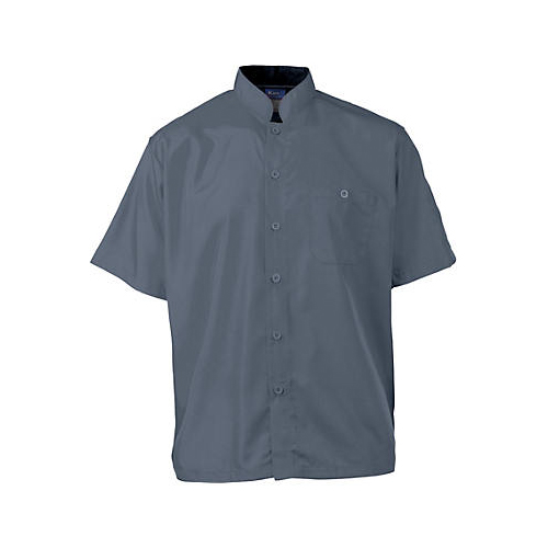 Allpoints 2126SLBKXL KNG XL Active Chef Shirt Mens Slate/Black SS