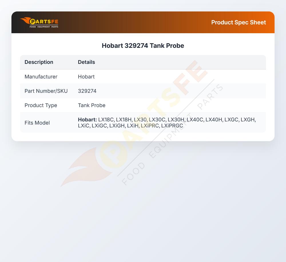 Hobart 329274 Tank Probe