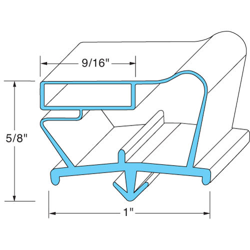 Beverage Air BEV703-963D-41 Door Gasket 23-1/8" X 15-1/8"
