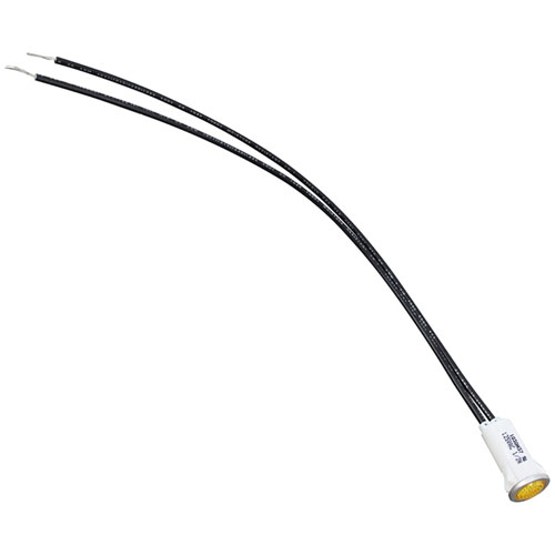 4158 125V Amber Signal Light W/ 10" Leads & 1/2" Fits Hole