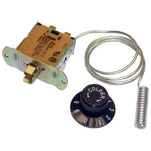 TRUE E19-B-0163-4 Freezer Control W/ Dial , 3/8" X 1-1/2" Coiled Bulb & Slot Stem
