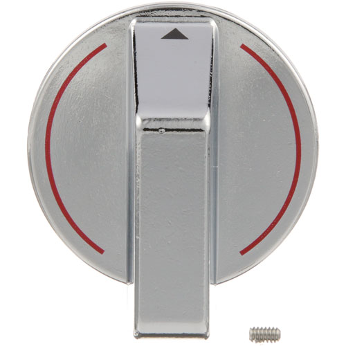 APW 87055-11 Metal Knob W/ 1/4" D-Stem & Set Screw, 2-1/2" OD DIA