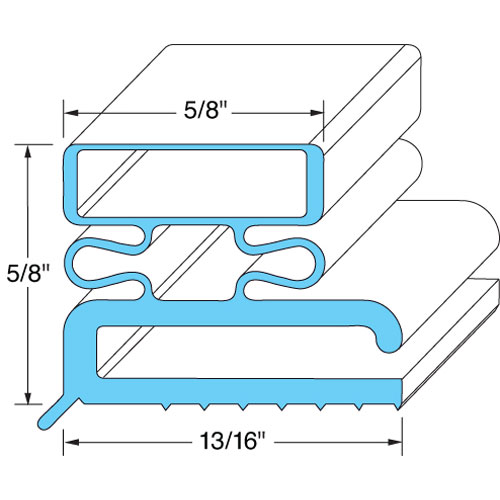 Traulsen 341-04505-03 Door Gasket 23 1/2" X 59 1/2"