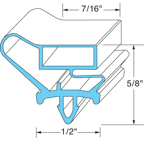 Beverage Air 712-005C07 Door Gasket 21 1/2" X 31 1/2"