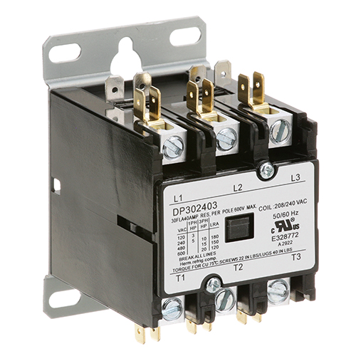 Hobart XNC6X125 Contactor (3 Pole,30 Amp,240V)