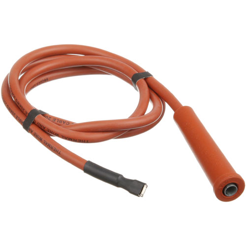 Garland 1815002 45" Oven  Red Ignition Cable W/ Straight Boot, 1/4" F Push On