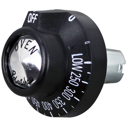 Comstock Castle 33K BJ Thermostat Knob 1-15/16" DIA Off-Low 250&deg;-500&deg;F Mount