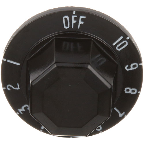 Market Forge 97-5339 Black Indicator Knob Printed White Number with OFF-1-10