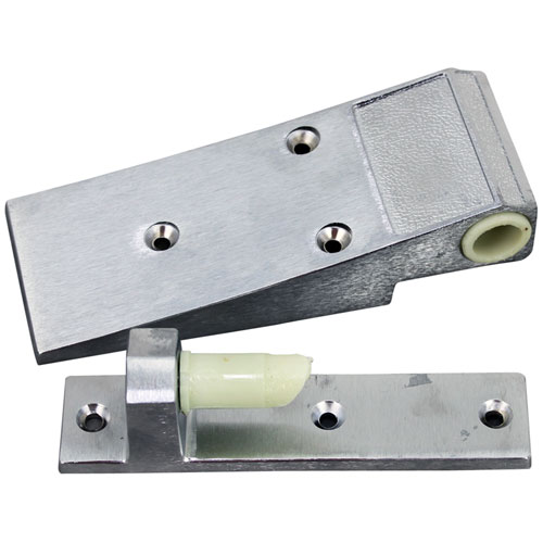 Kolpak KLP236001075 Reversible Cam Lift Hinge - Brushed Chrome Finish, 8" Long OD, 7" Wide OD