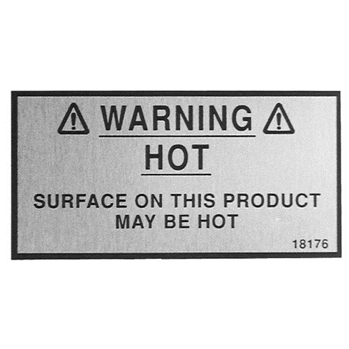 Henny Penny 18176 HP Warning Decal