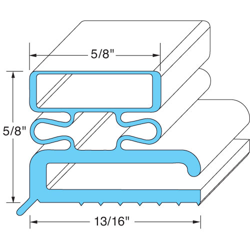 Traulsen SVC-43493-00 Door Gasket 23 3/8" X 29 3/8"