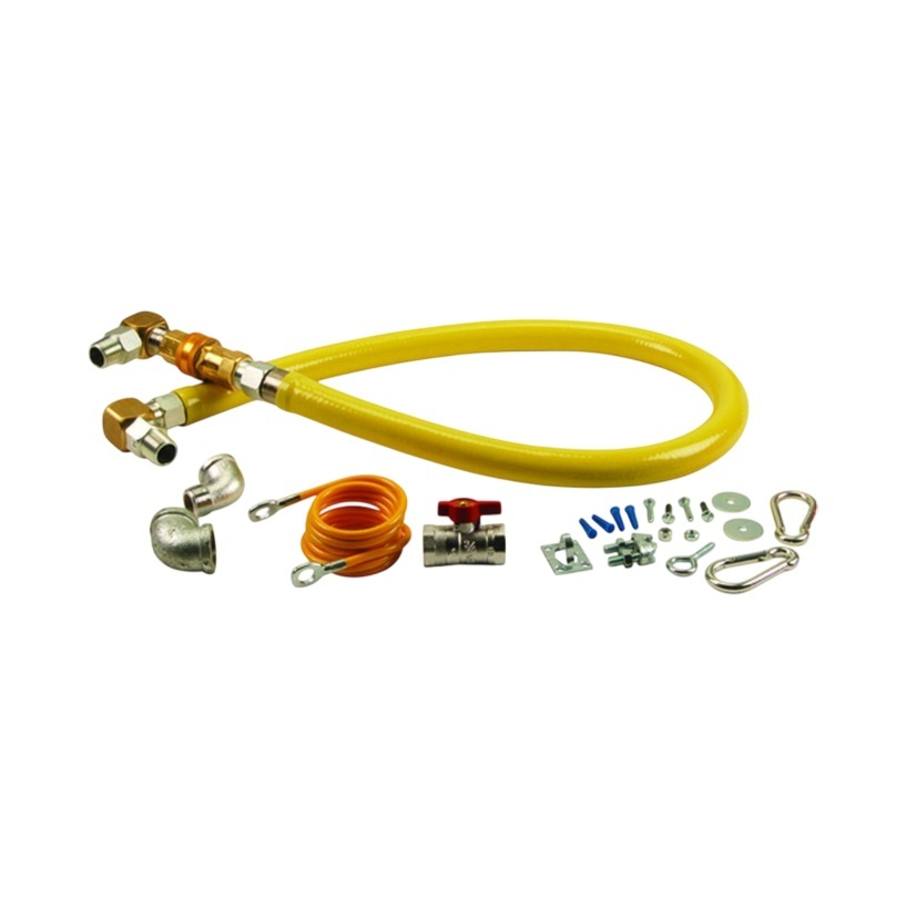 T&S Brass HG4D48SK Gas Hose Kit 3/4" NPT 48" Long