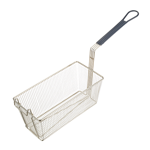 Hobart 00-410737-00005 Twin Size Fryer Basket, 13-1/4 "L X 6-5/8" W X 6" H, Coated Handle