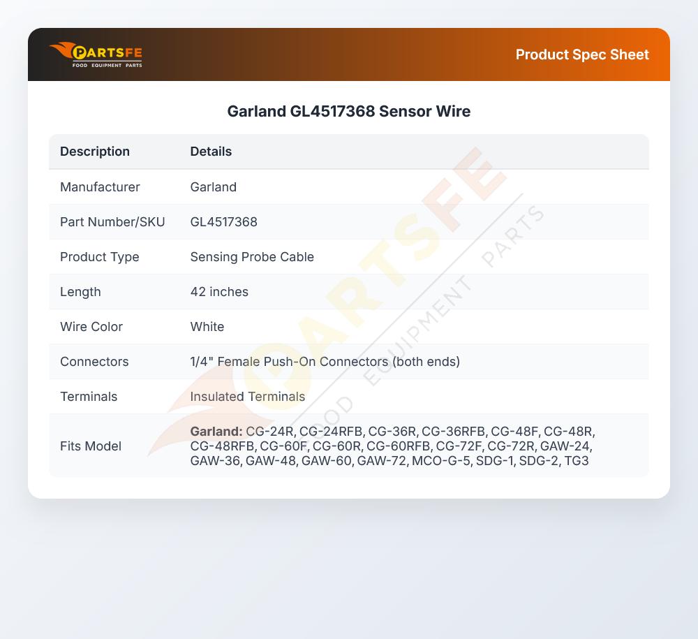 Garland GL4517368 Sensor Wire