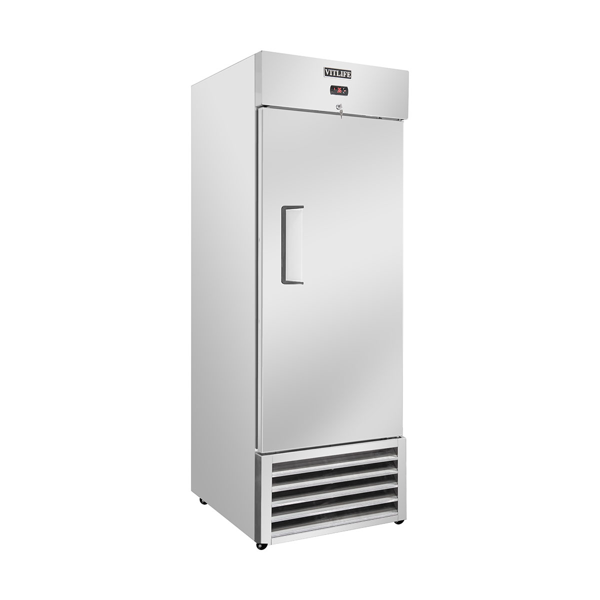 VITLIFE Commercial VRB27F 27" 1-Solid Door Reach-In Freezer Bottom Mounted 21 cu. ft.