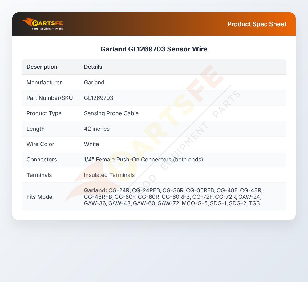 Garland GL1269703 Sensor Wire