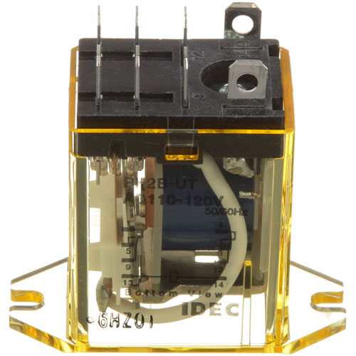 Hobart 416535-00004 10A Relay, 120/240V W/3/16" (8)male Terminals,1-11/16" MT CTRS for Steamer