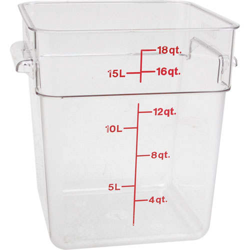 Container Clear  18qt For Cambro - Part# 18sfscw135