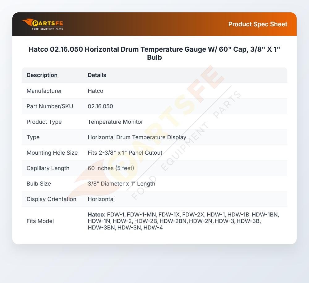 Hatco 02.16.050 Temperature Display