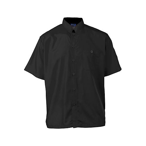 Allpoints 2126BKBKS KNG Sm Active Chef Shirt Mens Black SS