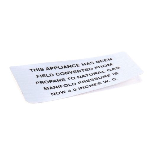 Vulcan Hart 00-421727-00004 Propane To Natural Gas Plate