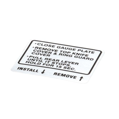 GE/Hobart 00-914681 Automatic Slicer Label Instruction