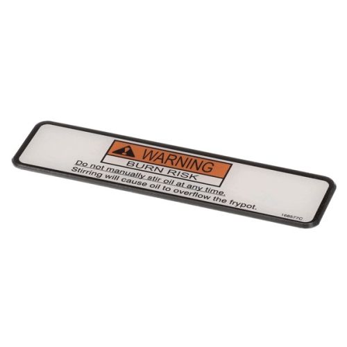 Henny Penny 168577 Fryer Label-Danger Stirring Velocity