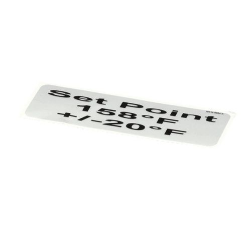 Carter Hoffmann 18312-0554 Decal Set Point 158°F +/- 15°F