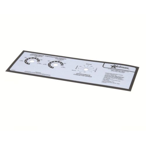 Star Mfg 2M-200818 Holman Conveyor Oven Label 210HX 214HX 