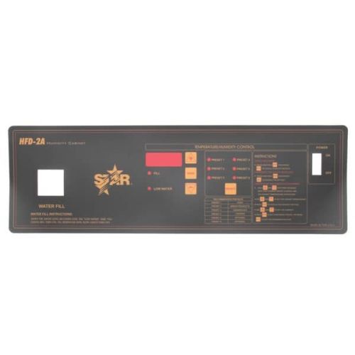 Star Mfg 2M-Z4180 Humidity Cabinet Label Operating Panel
