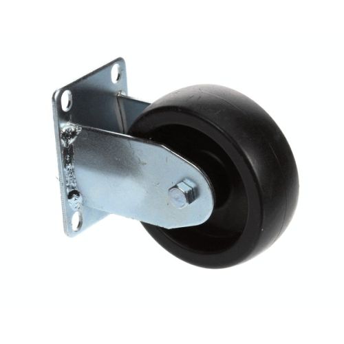 Delfield 3235514 Refrigerator Rigid Plate Caster With Polyolefin Wheel 4"