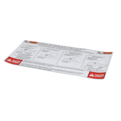 Henny Penny 35792 Pressure Fryer Label Lid Instruction