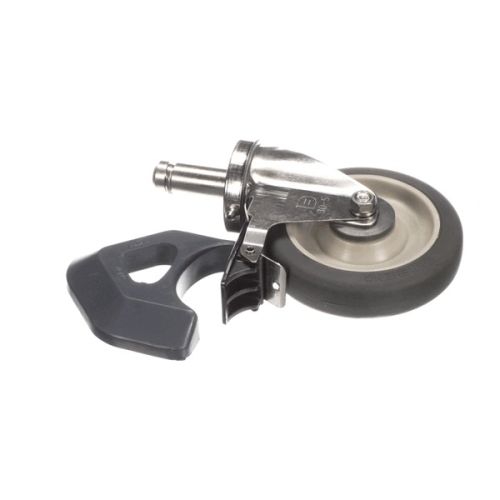 Intermetro 5MPBXGSA Caster W/Brake Stem 5" Stainless Steel