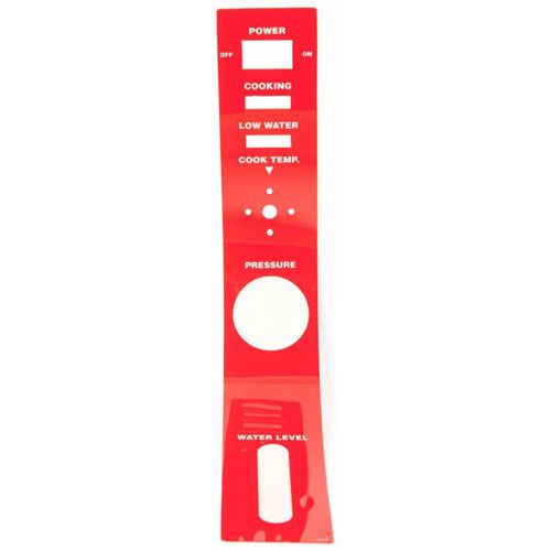 Crown Steam 7002-1 Panel Label Red