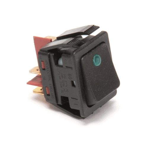 Newco 781870 DPST Dual Brewer Rocker Switch With Green 