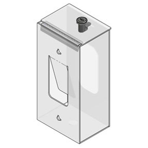 Glove Disp Box W/Lock , 6.25" X 12.5" X 4.5" For Allpoints - Part# 8014422