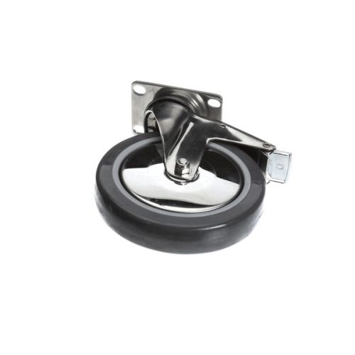 Blickman 8200612502 Swivel Caster Wheel W/Lock & Top Plate 6" SS