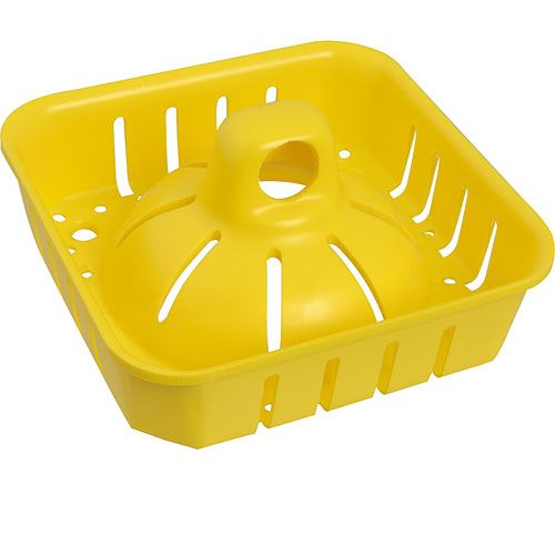 Allpoints 1021198 Square Floor Drain Basket ,6" Yellow