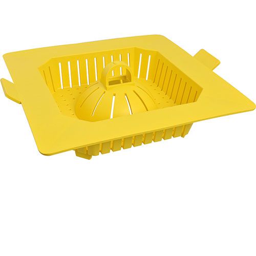 Allpoints 1021203 Square Floor Drain Basket ,10-3/4" Yellow