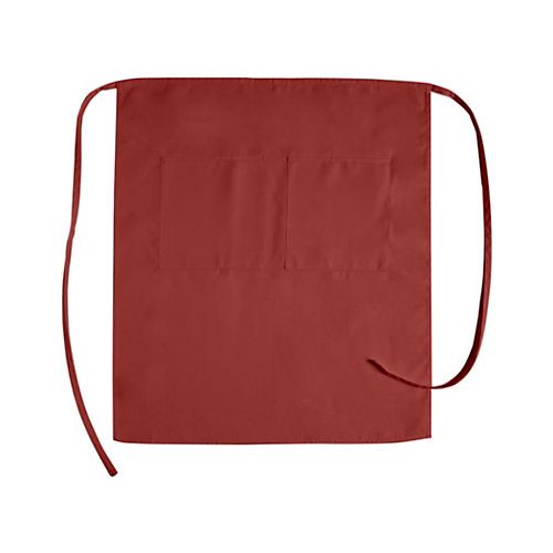Allpoints 1043BRG KNG 32 in Bistro Apron Burgundy 2 Pockets