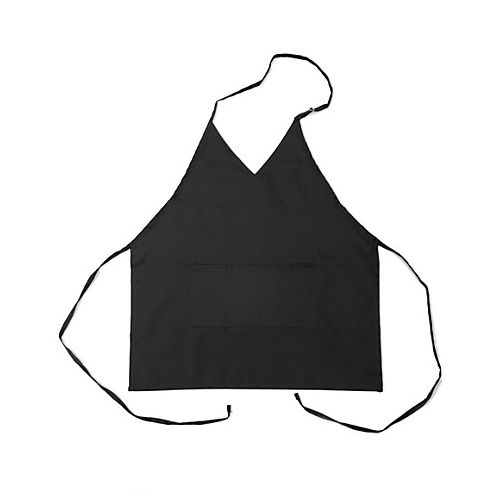 Allpoints 1045BLK KNG 30 1/2in TuxedoApron Black 2 Pockets