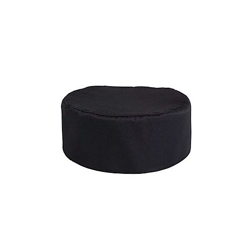 Allpoints 1168BLCK Kng Pill Box Chef Hat Black