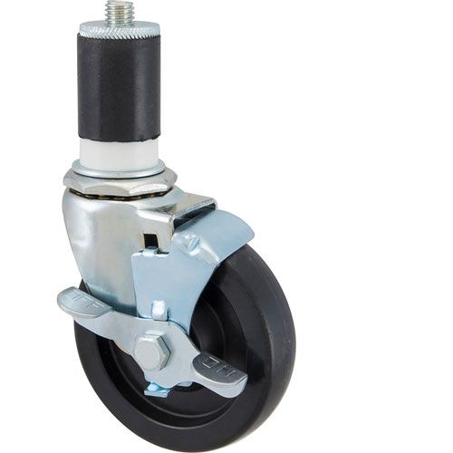 Allpoints 1201067 Stem Caster(4"OD,W/Brake Black