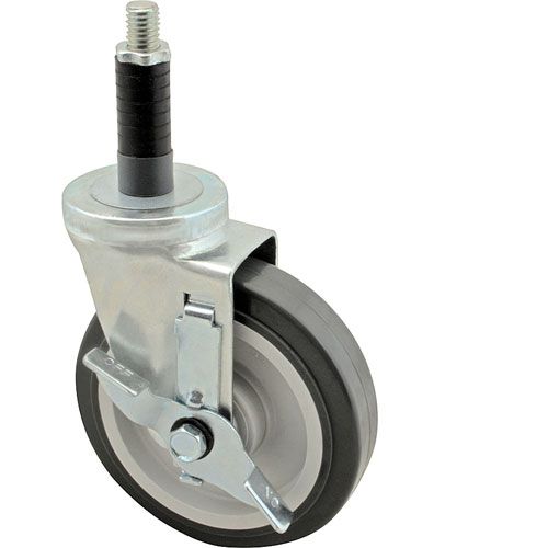 Allpoints 1201091 Caster,Stem , 5", W/Brk, Gry