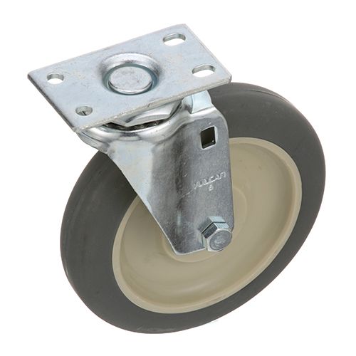 Allpoints 1201097 Plate Caster(5"OD,Swivel,Gray)
