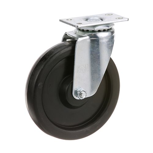 Allpoints 1201107 Plate Caster (5"OD,Swivel,Black)